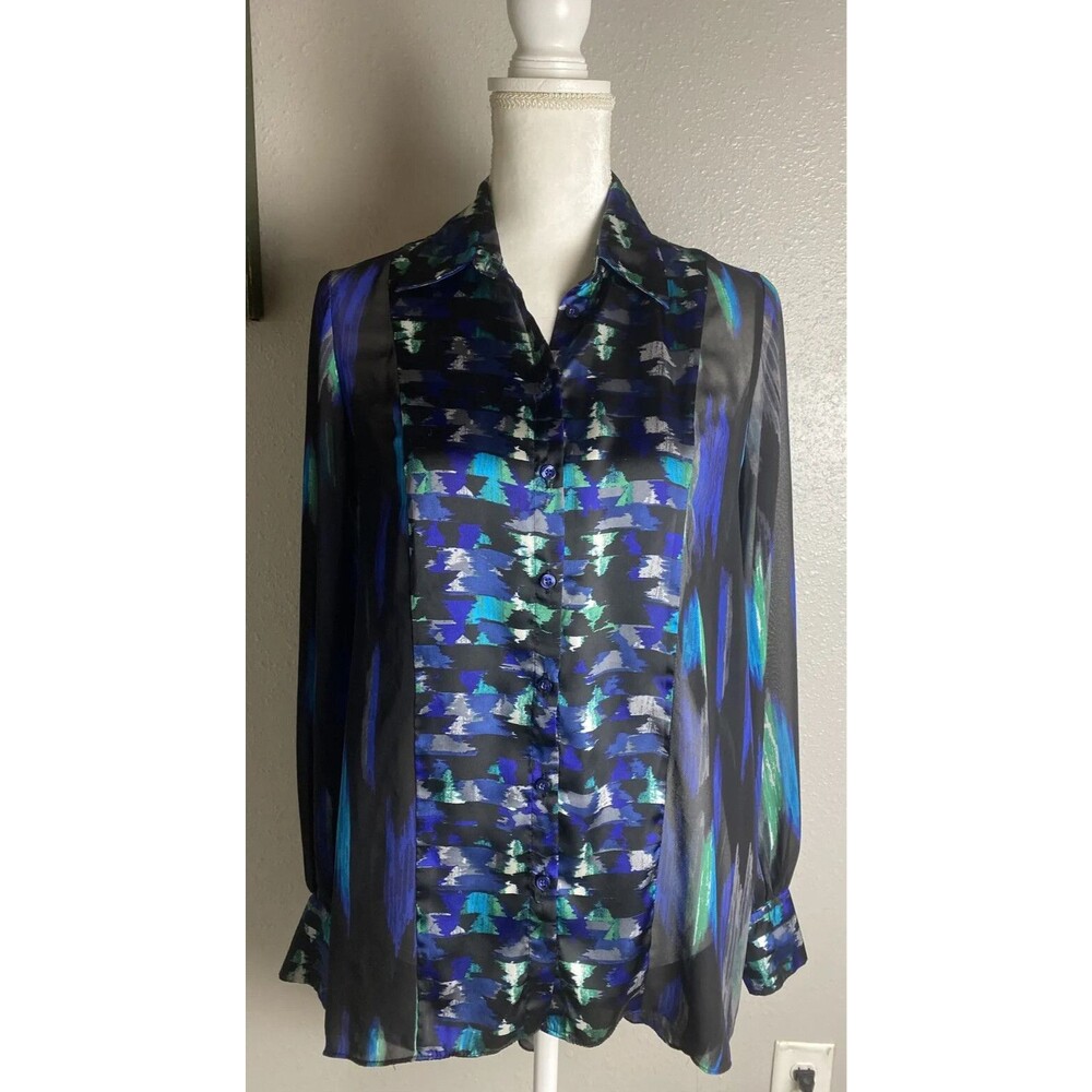 Kirna Zabete for Target women’s sheer button front shirt Small